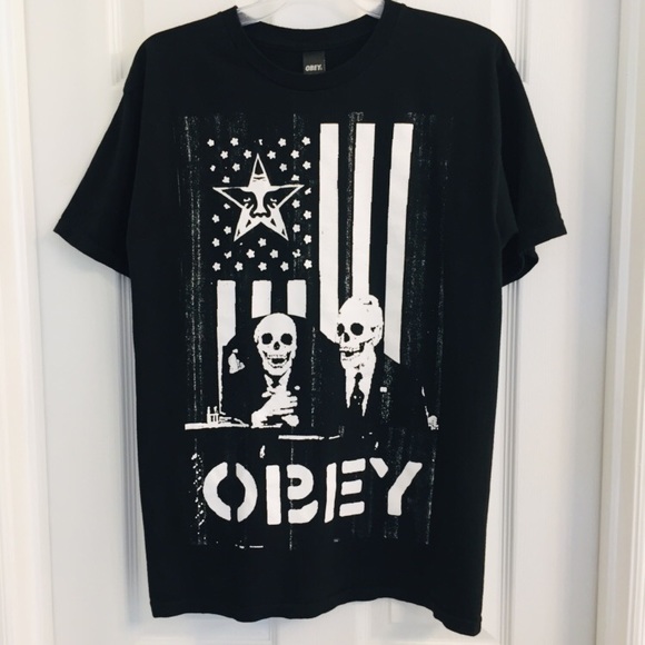 obey skeleton shirt